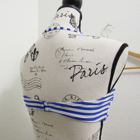 ARIZONA JEAN CO. PURPLE STRIPE BIKINI TOP - Picture 4 of 7